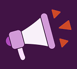 Illustrated megaphone